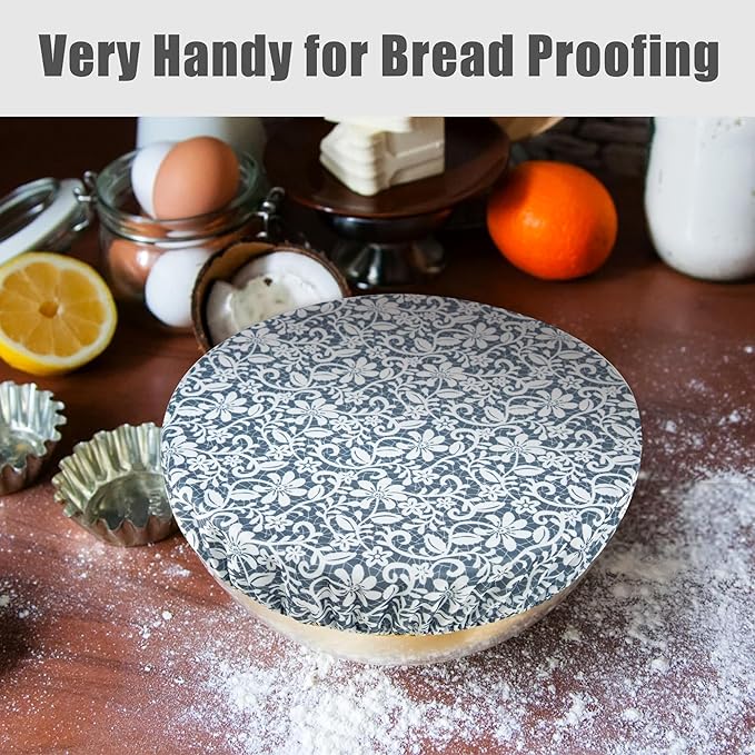 wegreeco Elastic Reusable Bowl Covers for Bread Proofing, Fabric Cloth Sourdough Bowl Covers for Proofing - Set of 3, Lace