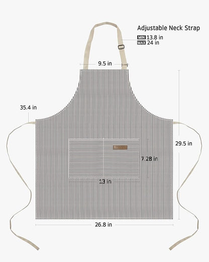 Syntus Chef Apron for Men Women Kitchen Cooking Apron with Pockets, Adjustable Bib Aprons Stain Resistant - Image 2
