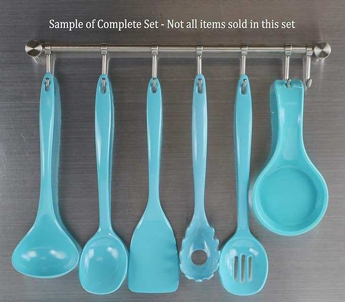 Spatula, Turner for Non-stick pans, Heat Resistant, BPA Free Melamine Utensil with Ergonomic Handle, Flipper, 11 inch, Turquoise - Image 3