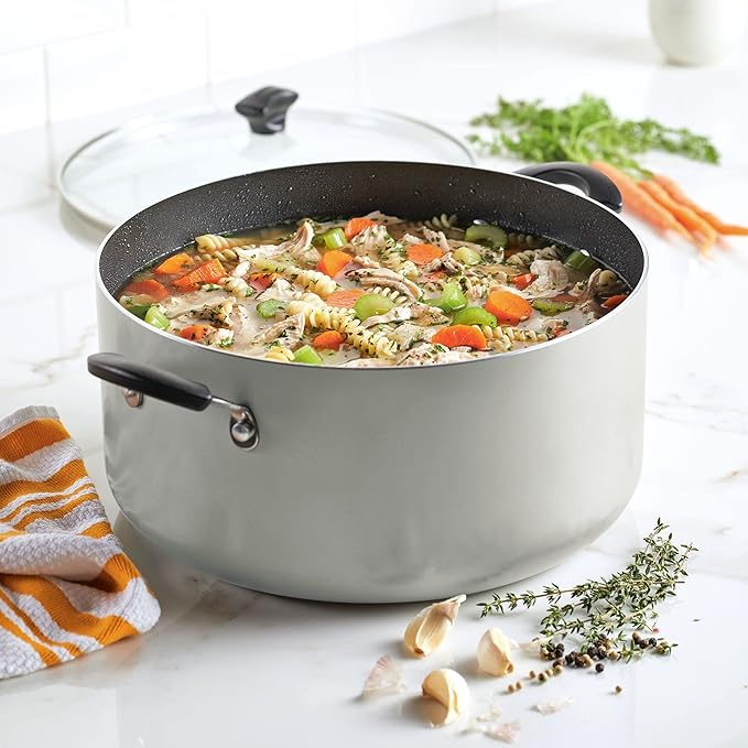 Farberware Cookware Nonstick Stockpot with Lid, 10.5 Quart, Silver - Image 4