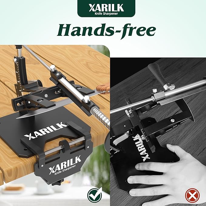 Aluminum Knife Sharpener Securing Clip, Adjustable Width 1.8-4.5", Compatible with XARILK Sharpening Systems GEN2/GEN3