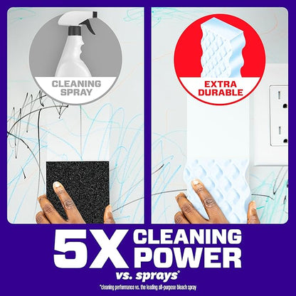 Mr. Clean Magic Eraser Sponge, All Purpose Cleaner, Cleaning Scrubber, Wall, Sneaker, Kitchen, Bathroom, Shower Cleaner, Cleaning Supplies, Melamine Sponge, Cleaning Pads, Extra Durable, 4ct - Image 4