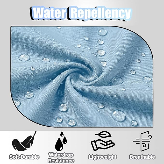 TOSHE Kitchen Apron Waterdrop Resistant Cotton Apron with adjustable Aprons for Women with Pockets 10 Color option Cooking Apron Light Blue (Light Blue) - Image 4