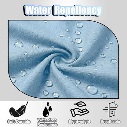 TOSHE Kitchen Apron Waterdrop Resistant Cotton Apron with adjustable Aprons for Women with Pockets 10 Color option Cooking Apron Light Blue (Light Blue) - Image 4