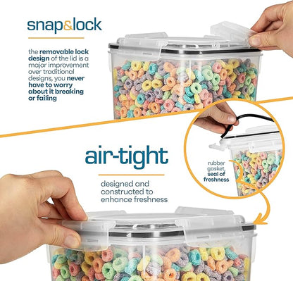 Storeganize Flour Sugar Storage Containers (5.3L/4pk) Great Rice Canisters Sets For The Kitchen pantry, Large Food Storage Containers With Lids Airtight - Image 3