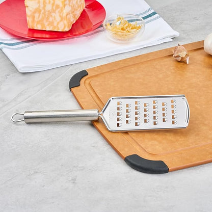 Restaurantware Stainless Steel Coarse Cheese Grater - German Standard Lemon Zester with Ergonomic Handle, Sharp Blades, Dishwasher Safe - Handheld Kitchen Grater for Parmesan, Garlic, Ginger - Image 5