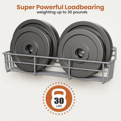 Mystozer 5 Pack Spice Rack Seasoning Organizer Wall Mount, Spice Storage Spice Rack Organizer Pantry Door Organizer Screw or Adhesive Hanging Shelf Basket Spice Organizer Shelf for Kitchen (Gray) - Image 6