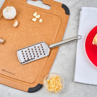 Restaurantware Stainless Steel Coarse Cheese Grater - German Standard Lemon Zester with Ergonomic Handle, Sharp Blades, Dishwasher Safe - Handheld Kitchen Grater for Parmesan, Garlic, Ginger - Image 9