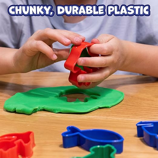 READY 2 LEARN Dough Roller and Cutters | Set of 17 | Dough Tools for Kids Ages 18m+ | Arts and Crafts Supplies for Toddlers | Roll, Cut, Mold and Play - Image 5