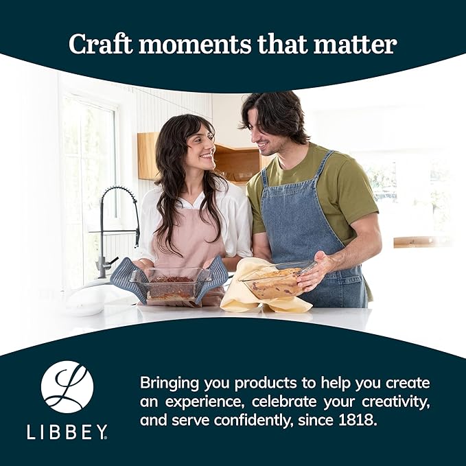 Libbey Baker’s Premium 2 Piece Glass Baking Dish Set, Stackable, Space Saving Glass Bakeware Set, Oven Baking Dish for Bread, Pound Cakes, Meatloaf - Image 6