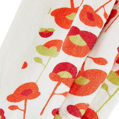 Oven Mitts and Potholders Dish Towles Set 100% Cotton for Perfect for Gifting, Baking, and Everyday Cooking Durable Heat Resistant for Kitchen and Machine Washable (3-Piece Red Flower) - Image 5