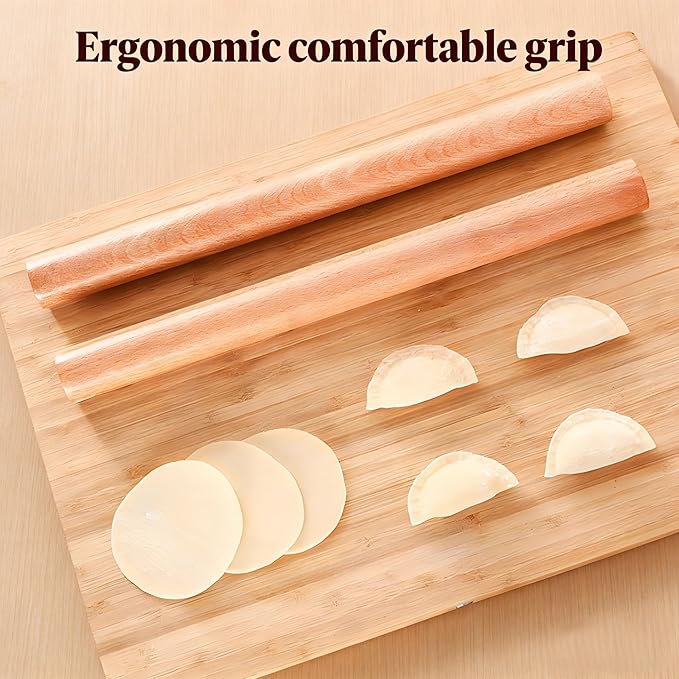 3-Pack 10-Inch Wooden Rolling Pins – Classic 1-Inch Diameter Baking Tools for Dough & Pastry - Image 6