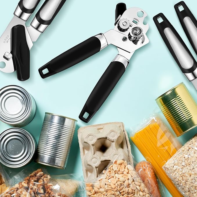 Gisafai 12 Pcs Manual Can Opener with Sharp Blade Smooth Edge Multifunctional Kitchen Gadget Handheld Openers Oversized Handheld Knob Can and Bottle Animals - Image 7