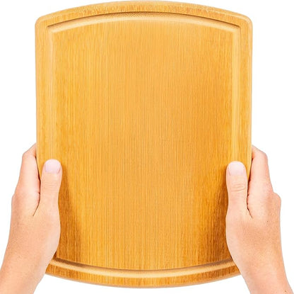 Small Bamboo Cutting Board – 12 Inch Wood Cutting Boards for Kitchen with Glue-Free Surface™ & Juice Groove – Non-Toxic, FSC-Certified, Durable Wooden Chopping Board - Image 8