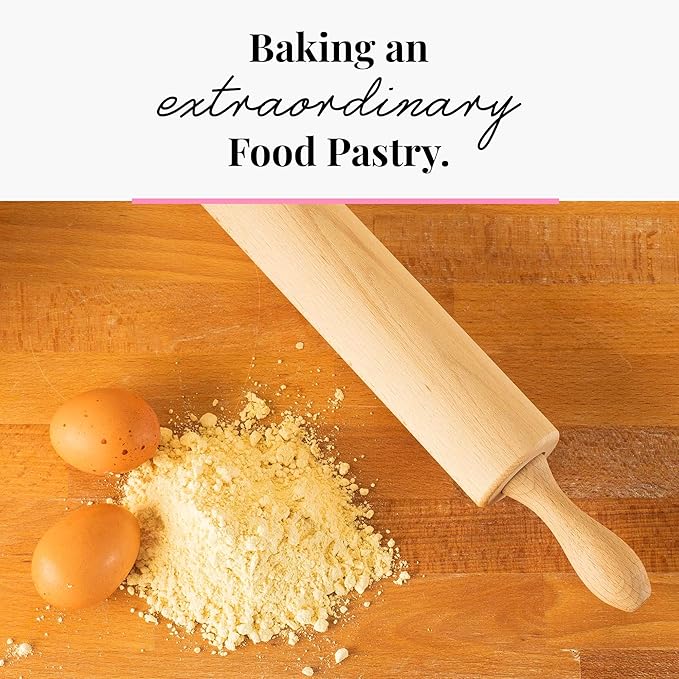 tuuli Kitchen Professional Classic Wooden Rolling Pin with revolving Centre (17,3 by 2,2 inches) - Image 6