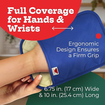 Silicone Pot Holders - Set of 2 Dark Royal Blue - 10x3 - Heat Resistant to 536 F / 280 C Kitchen Protectors Hot Pans Baking Professional Grade Cooking Mitts