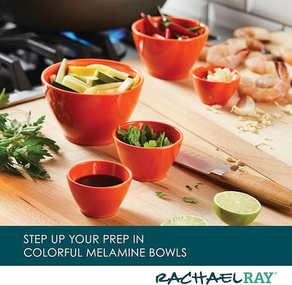 Rachael Ray Pantryware Mixing Bowl Measuring Cup and Utensil Set, 10 Piece, Orange - Image 5