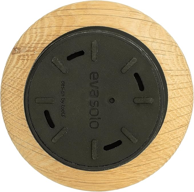 EVA SOLO | Countertop Kitchen Timer | Nordic Kitchen Collection | 60 Minute Alarm | Non-Slip Rubber Base | Danish Design - Functionality & Quality | D3.54 x W3.54 x H2.76 Inch | Black/Natural