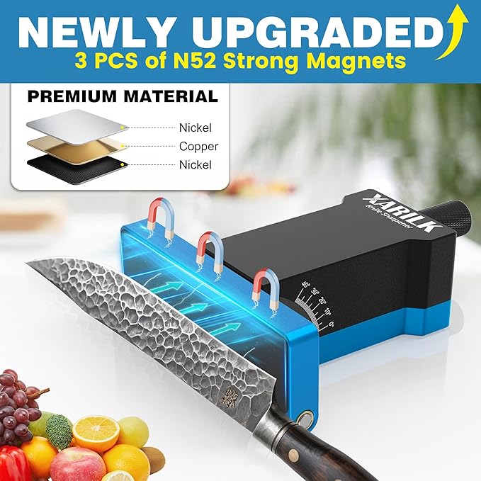 Upgraded Rolling Knife Sharpener Kit – Adjustable 10 – 40°, Removable Diamond Stones (320#, 800#, 2000#), Compact & Portable – Premium Knife Sharpening System for Kitchen & Outdoor Use - Image 2
