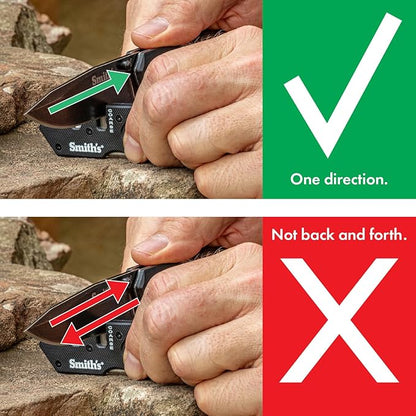 Smith’s Pocket Pal Tactical Knife Sharpener - 2 Stage Sharpener & Diamond Sharpening Rod - Pocket Clip - Outdoor Hunting Knife & Hook Sharpener - Compact & Lightweight - Image 6