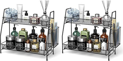 SPISPI Bathroom Organizer Countertop, Spice Rack Organizer for Cabinet,Bathroom Counter Organizer, Kitchen Countertop Organizer (Pack of 2) by SPISPI
