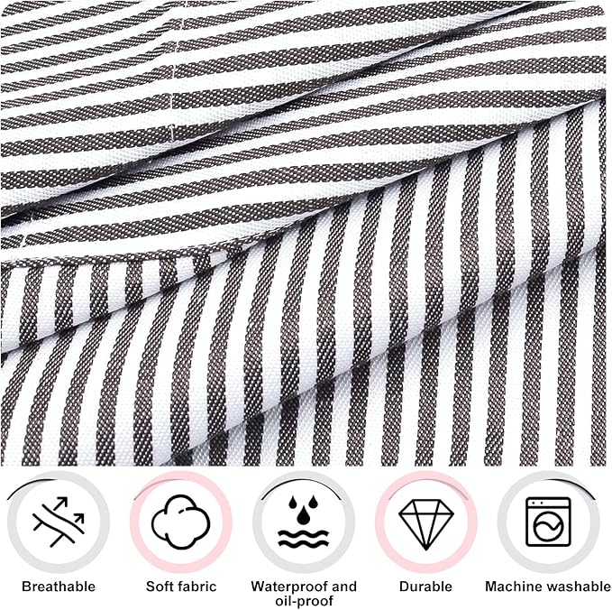 2Pack Adjustable Kitchen Apron for Women Men with 2 Pockets，Cotton-Polyester Blend Bib Aprons for Cooking,Baking - Image 3