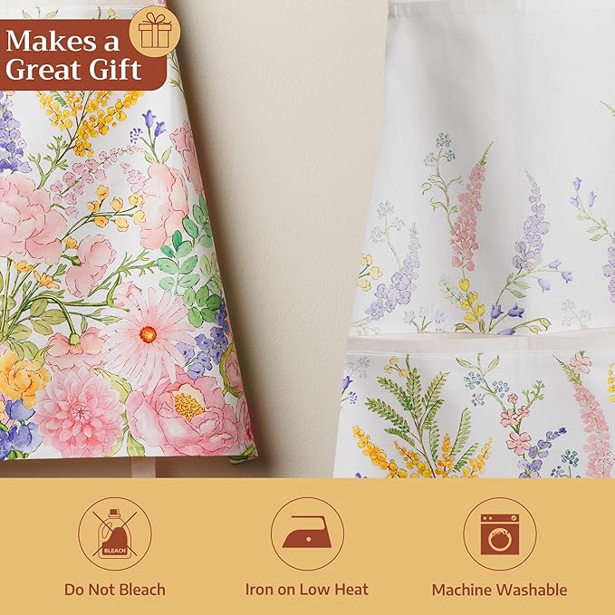 Maison d' Hermine 100% Cotton Apron for women with Pocket Kitchen Chef Apron for Men Cooking Mothers Day Gifts - Image 5