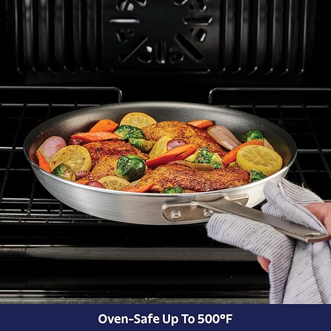 Tramontina Professional 14-Inch Non Stick Extra Large Frying Pan, Heavy-Gauge Aluminum Skillet with Reinforced Nonstick Coating, Red Handle, Dishwasher and Oven Safe - Image 8