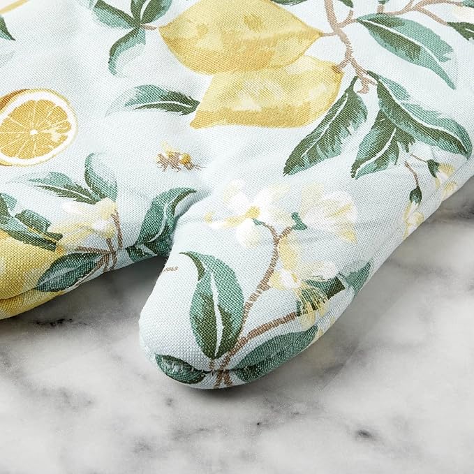 Martha Stewart Lemon Whimsy Oven Mitt 2-Pack Set, Yellow, 7"x13" - Image 4