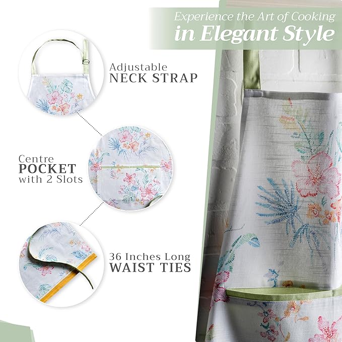 Maison d' Hermine 100% Cotton Apron for women with Pocket Kitchen Chef Apron for Men Cooking Mothers Day Gifts - Image 5