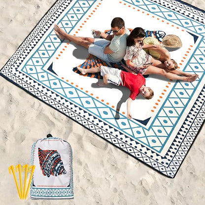 WIWIGO Beach Blanket Waterproof Sandproof Beach Mat 79" X 83"/10'x9'for 2-8 Adults Quick Drying Outdoor Picnic Mat Beach Accessories for Travel, Camping, Hiking - Image 6