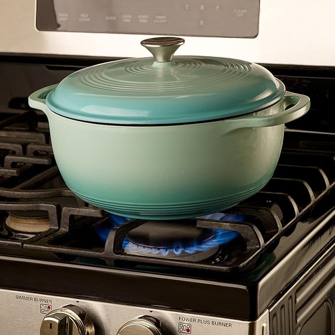 Mercer Culinary Enameled Cast Iron Round Dutch Oven, 6 qt., Aqua - Image 6