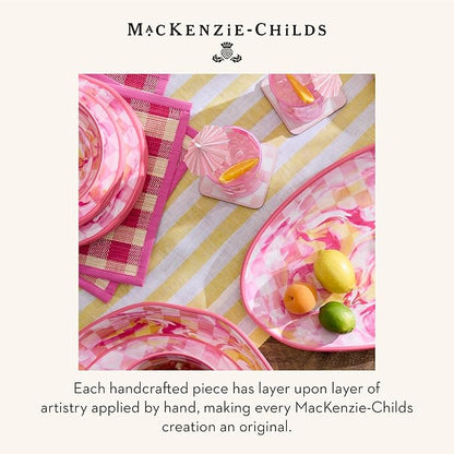 MACKENZIE-CHILDS Acrylic Pitcher with Spout for Water, Lemonade, and Farmhouse Home Decor, 2.5 Quarts, Pink Check - Image 6