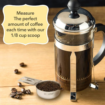 Simply Gourmet Measuring Cups Set of 7, Stackable, 304 Premium Stainless Steel, Kitchen Gadgets for Measure Liquid and Dry Ingredients, Cooking & Baking - Image 8