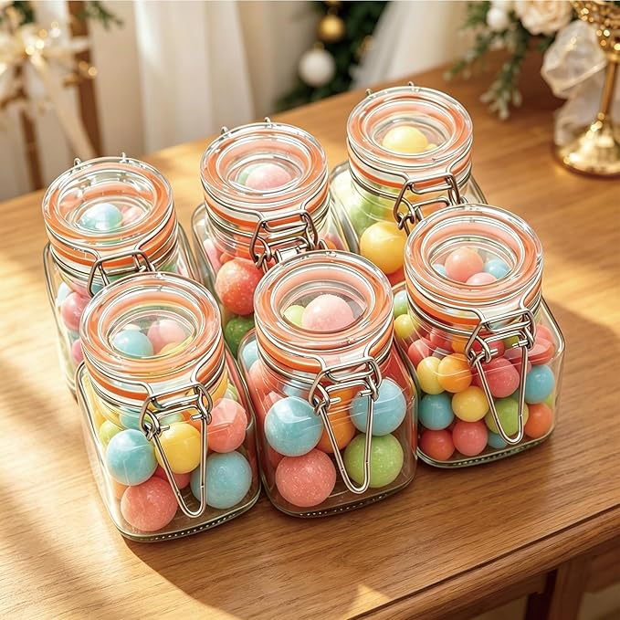 Flrolove 4oz Small Spice Jars with Lids, 15 Pack Airtight Glass Jars, Small Spice Containers Includes Labels & Rubber Gaskets for Kitchen, Jam, Herbs, Crafts, Wedding - Image 6
