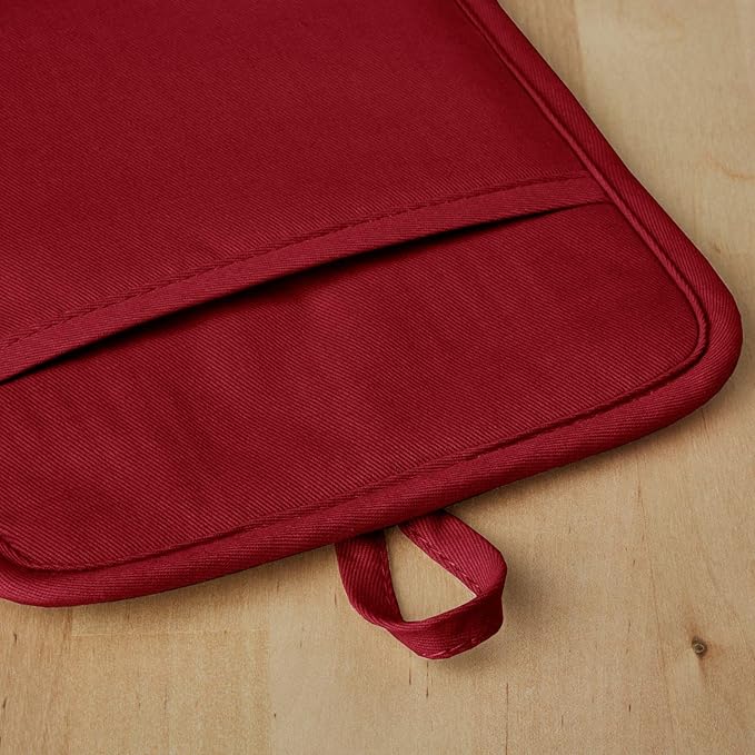 KitchenAid Ribbed Soft Silicone Pot Holder 2-Pack Set, Smoked Paprika Red, 7"x9" - Image 4