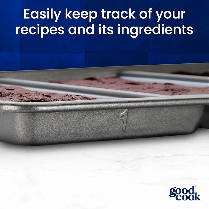 GoodCook Divided Baking Sheet Premium Carbon Steel Nonstick Pan, 11 x 17-Inch
