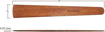 13 in Handmade Kitchen Cooking Utensil, Thin Dark Wood Saute Spatula, Multipurpose Flat Wooden Spatula, Perfect for flipping, scraping, sauteing, turning - Wooden Cooking Utensils - Made in USA - J