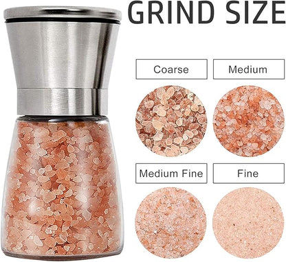 Gulex Pepper Grinder Pepper Mill, Salt Grinder Refillable,(Single Package) Adjustable, Stainless Steel Sea Salt Shaker with Ceramic Rotor (1 pack) - Image 6