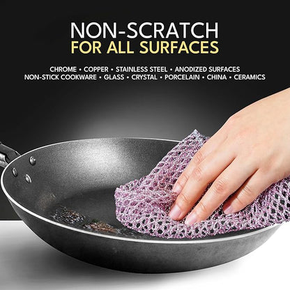 The Crown Choice Heavy Duty Non-Scratch Dish Scrubbers for Cleaning Dishes & Pots (6Pcs) - Replace Kitchen Sponges for Dishwashing with Our Scouring Pads - Try Our Alternative Dish Washing Scrub - Image 2