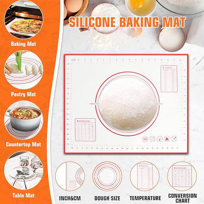 Biscuit Cutter Set,10PCS Stainless Steel Pastry Blender Set with Pastry Cutter,5PCS Biscuit Cutter,Dough Cutter,3 Cup Flour Sifter,Baking Mat and Fine Mesh Strainer for Cooking Cookies and Donuts - Image 5