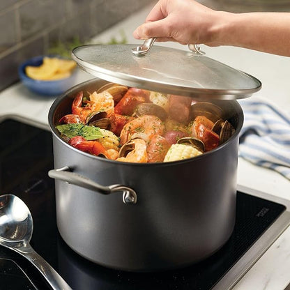 Circulon A1 Series with ScratchDefense Nonstick Induction Cookware, Stockpot with Lid, Pasta Pot, Kitchen Essentials, 8-Quart, Graphite - Image 2