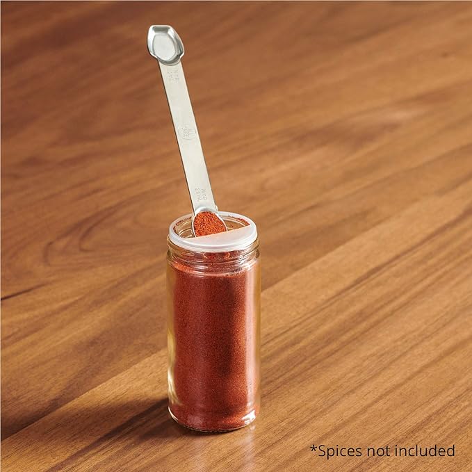 AllSpice Stainless Steel Double Sided Measuring Spoon- 1/2 Teaspoon and 1/4 Teaspoon - Image 2
