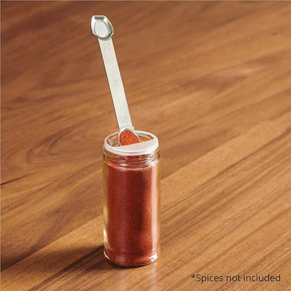 AllSpice Stainless Steel Double Sided Measuring Spoon- 1/2 Teaspoon and 1/4 Teaspoon - Image 2