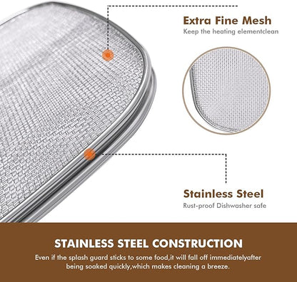 Stainless Steel Splatter Shield for Ninja Foodi AG301, Air Fryer Accessories for Ninja Foodi 5-in-1 Indoor Grill, Replacement Parts Splatter Screen for Ninja Foodi AG300, AG300C,AG301C, AG302, AG400 - Image 3