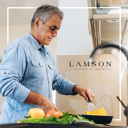 Lamson 3" x 6" Chef's Slotted Turner with Ultra Durable Handle - Left Hand