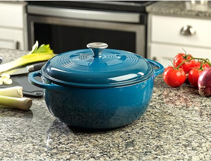 Mercer Culinary Enameled Cast Iron Round Dutch Oven, 6 qt., Turquoise - Image 9