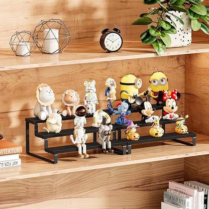 Giikin 3 Tier Spice Rack, Set of 2 Wooden Spice Rack for Countertop, Cabinet Organizer Shelf Kitchen Counter Storage Shelves Cupcake Stand Holder Display Stand, Black - Image 5