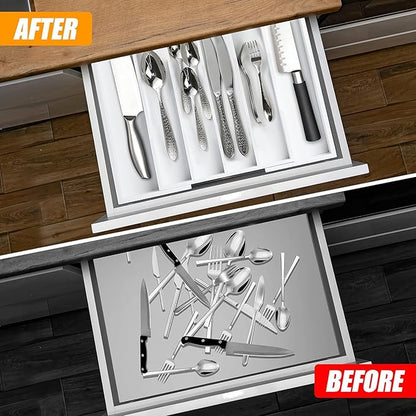 Kitchen Silverware Drawer Organizer and Storage Utensilios De Cocina Modernos Soporte Para Cucharas Trastes De Cocina Organizadores Platos Para Gabinetes Cajones Decoración Organizador Para Utensilios - Image 2