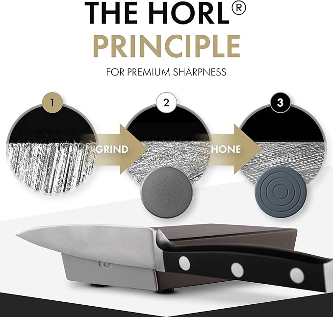 HORL 2 Pro Rolling Knife Sharpener - Kitchen Knife Sharpener for Razor Sharp Edges Made in Germany - Easy Knife Sharpening Kit with 3:1 Planetary Gear with Magnetic Holder with 15 & 20 Degrees - Image 4